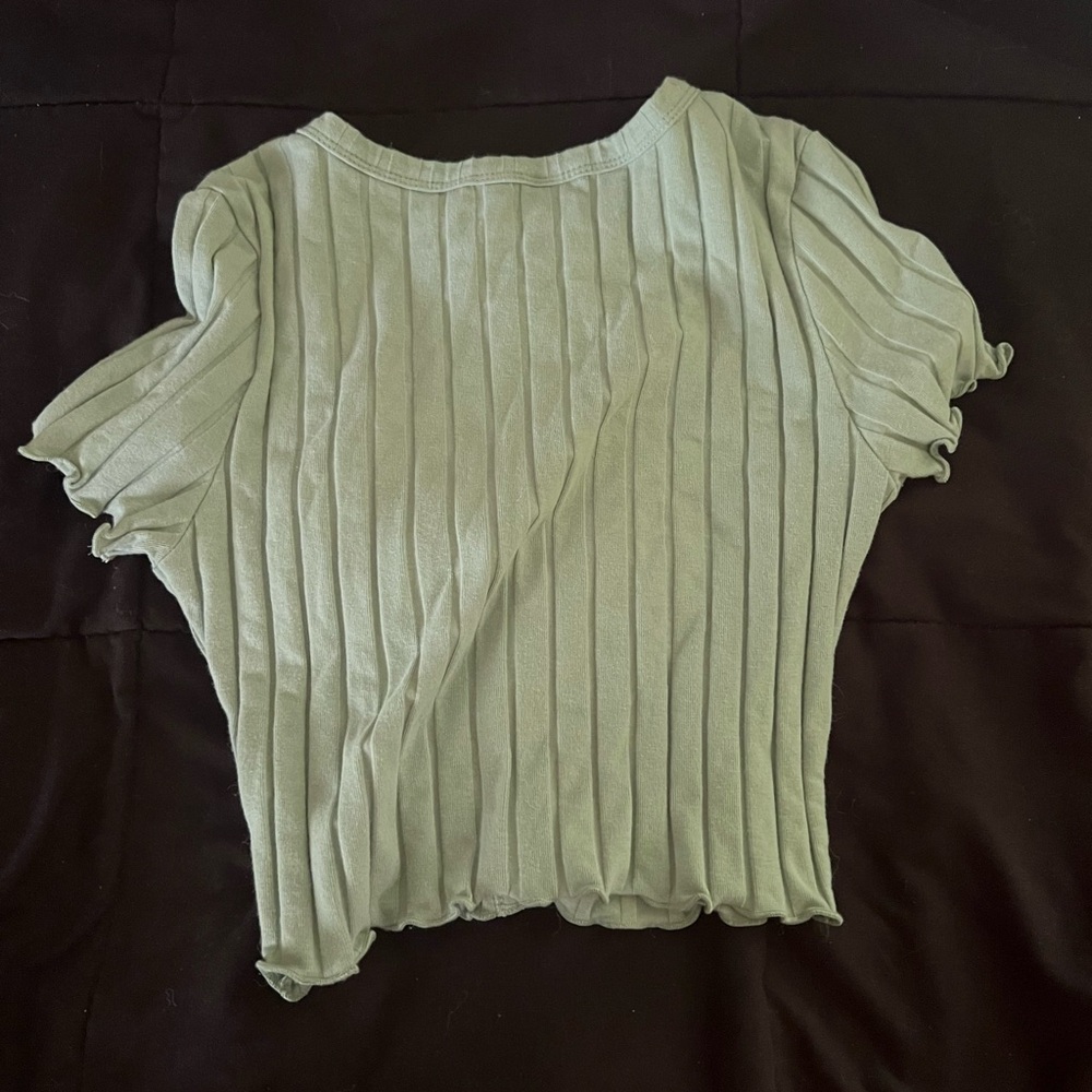 Ribbed Green Top